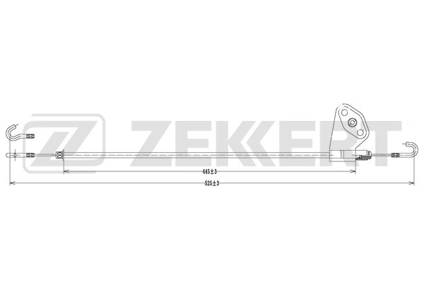 Трос замок двери ZEKKERT BZ-1046
