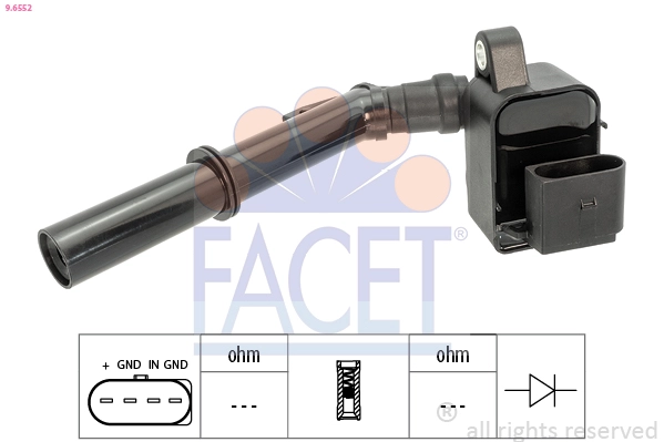 Катушка зажигания FACET 9.6552