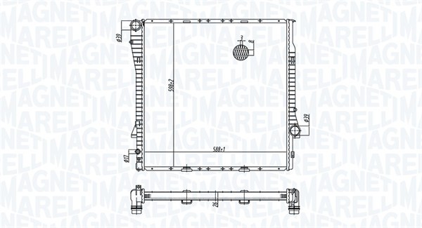 Радиатор охлаждение двигателя MAGNETI MARELLI 350213177700