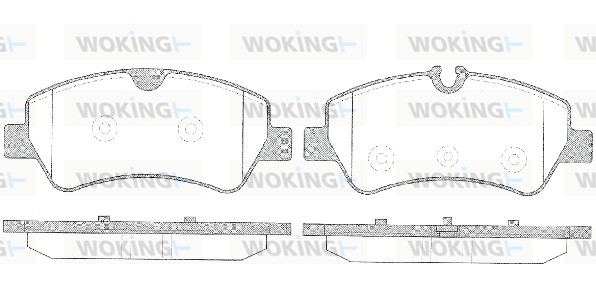 Комплект тормозных колодок дисковый тормоз WOKING P14213.00