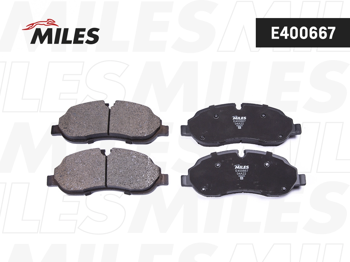 Комплект тормозных колодок дисковый тормоз MILES E400667