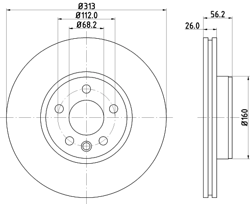 Тормозной диск HELLA/BEHR/PAGID 8DD 355 127-711