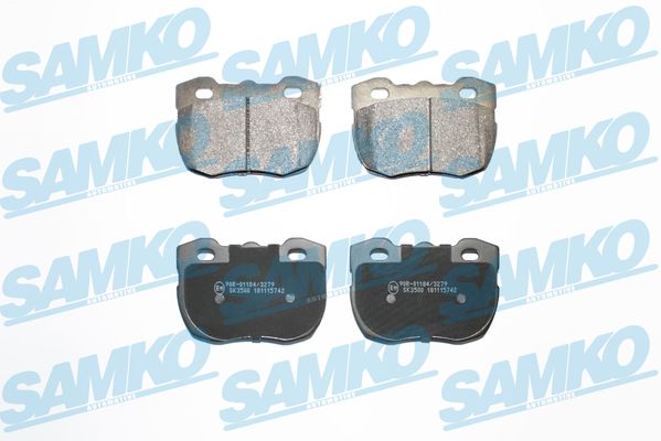 Комплект тормозных колодок дисковый тормоз SAMKO 5SP742