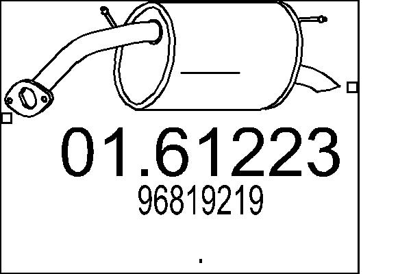 Глушитель выхлопных газов конечный MTS 01.61223