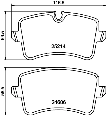 Комплект тормозных колодок дисковый тормоз HELLA/BEHR/PAGID 8DB 355 025-311