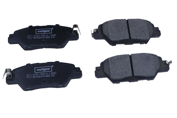 Комплект тормозных колодок дисковый тормоз MAXGEAR 19-3671
