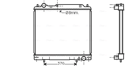 Радиатор охлаждение двигателя AVA QUALITY COOLING MT2110