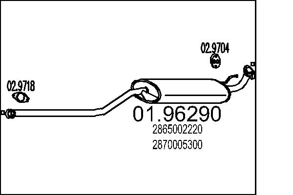 Глушитель выхлопных газов конечный MTS 01.96290