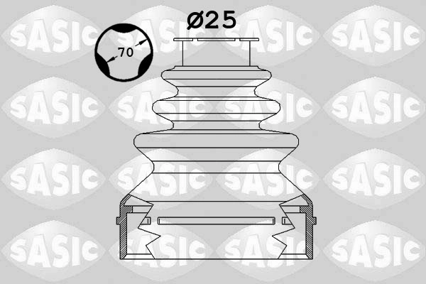Комплект пыльника приводной вал SASIC 1900023