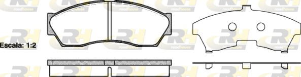 Комплект тормозных колодок дисковый тормоз ROADHOUSE 21253.00