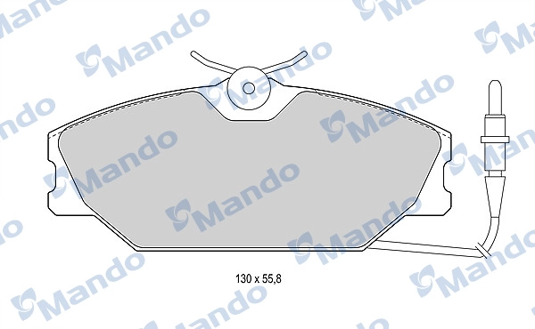 Комплект тормозных колодок дисковый тормоз MANDO MBF016021