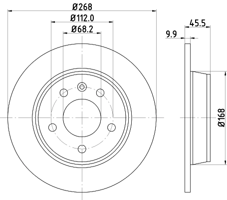 Тормозной диск HELLA/BEHR/PAGID 8DD 355 104-501