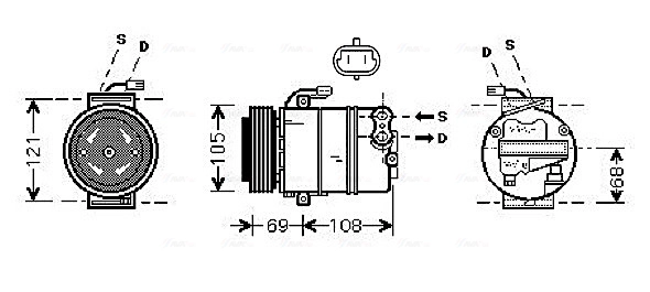 Компрессор кондиционер AVA QUALITY COOLING OLK358