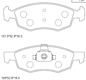 Комплект тормозных колодок дисковый тормоз ASIMCO KD7556