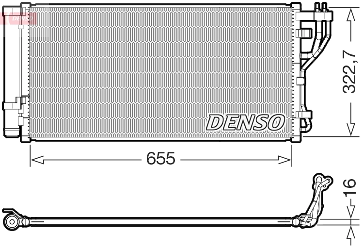 Конденсатор кондиционер DENSO DCN43011