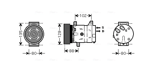 Компрессор кондиционер AVA QUALITY COOLING RTAK367