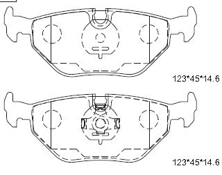 Комплект тормозных колодок дисковый тормоз ASIMCO KD6737