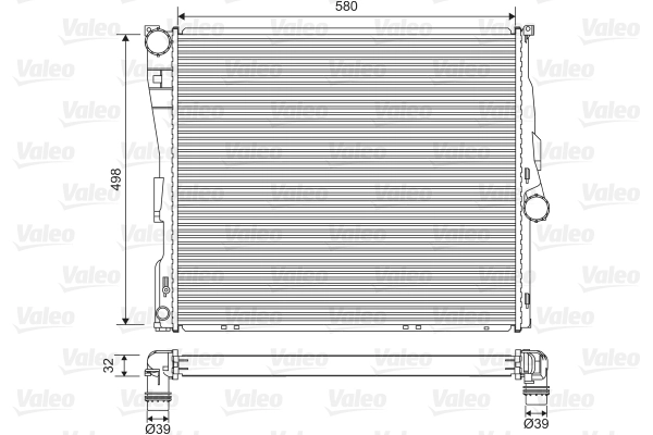 Радиатор охлаждение двигателя VALEO 701563
