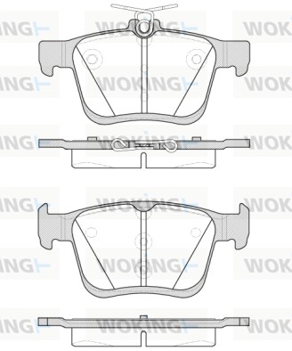 Комплект тормозных колодок дисковый тормоз WOKING P14163.00