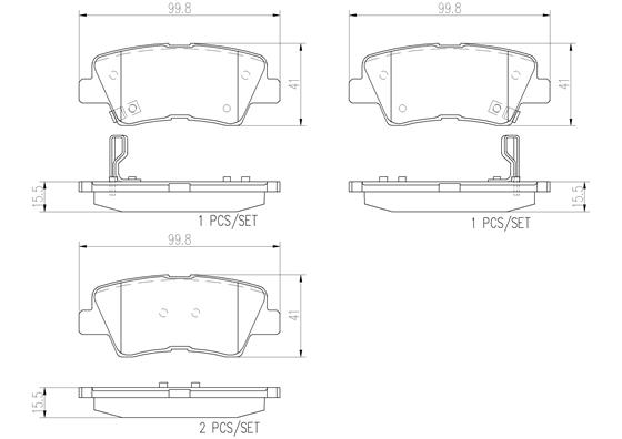 Комплект тормозных колодок дисковый тормоз BREMBO P30047N