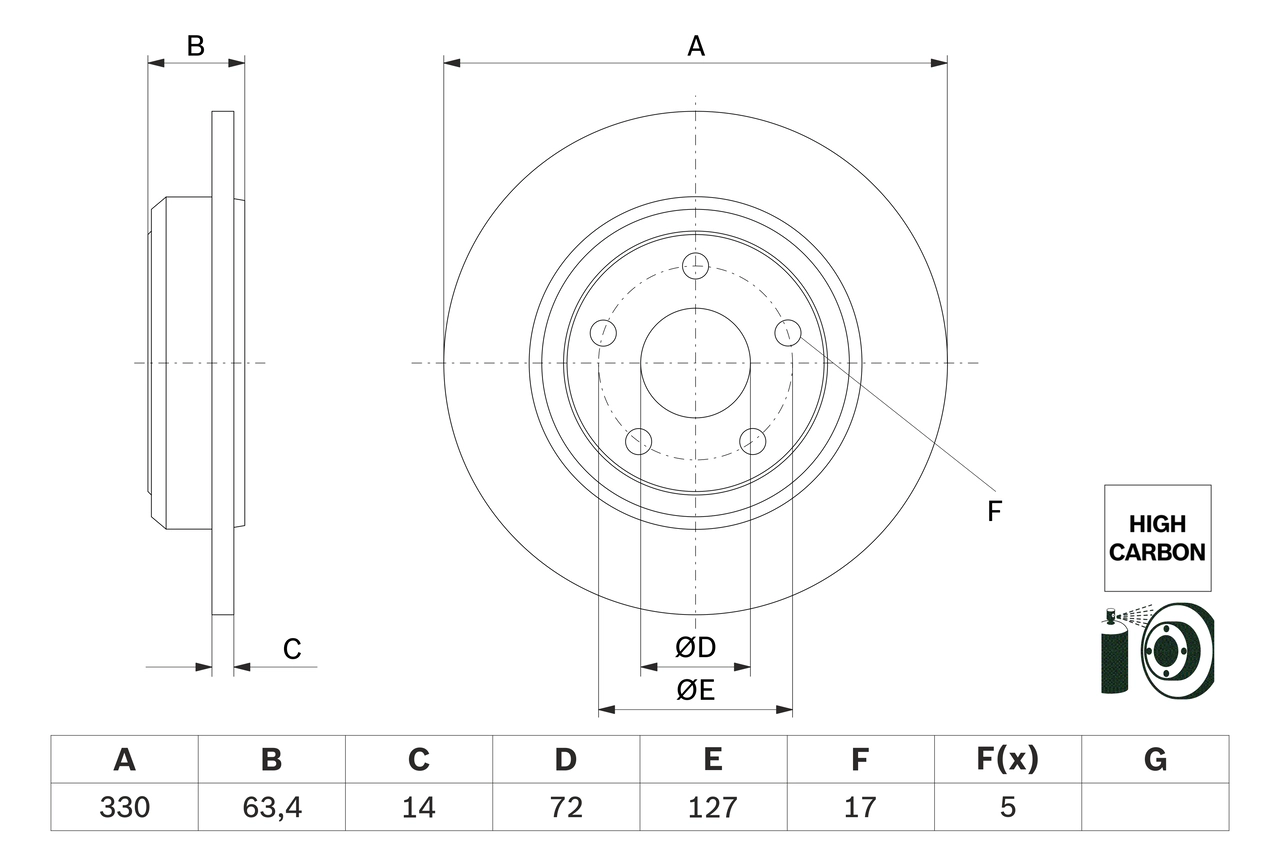 Тормозной диск BOSCH 0 986 479 F89