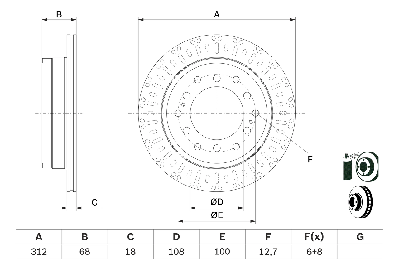 Тормозной диск BOSCH 0 986 479 F07