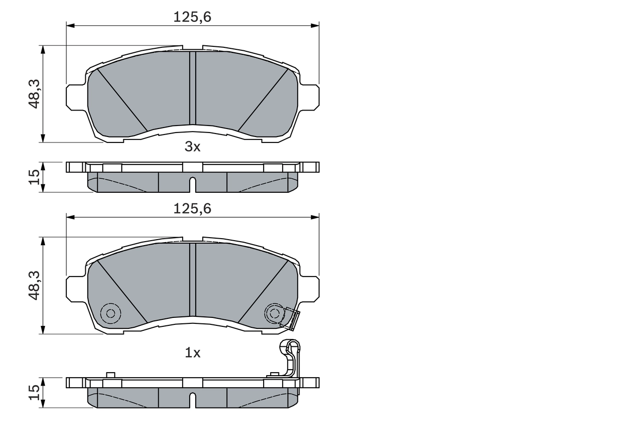 Комплект тормозных колодок дисковый тормоз BOSCH 0 986 494 754