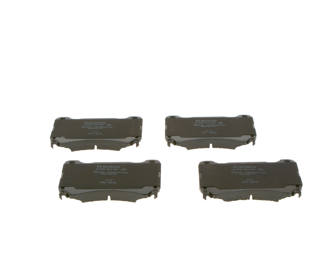 Комплект тормозных колодок дисковый тормоз BOSCH 0 986 494 781
