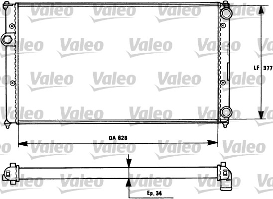Радиатор охлаждение двигателя VALEO 731265