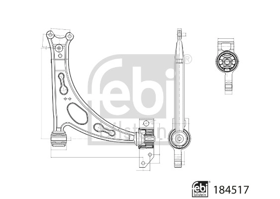 Рычаг независимой подвески колеса подвеска колеса FEBI BILSTEIN 184517