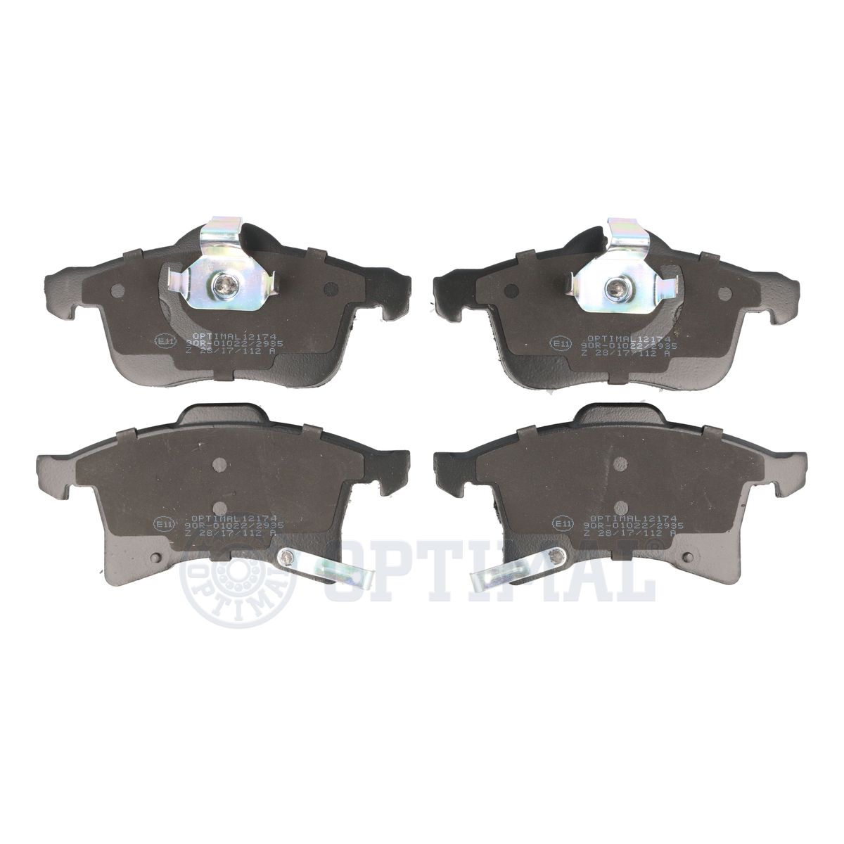 Комплект тормозных колодок дисковый тормоз OPTIMAL BP-12174