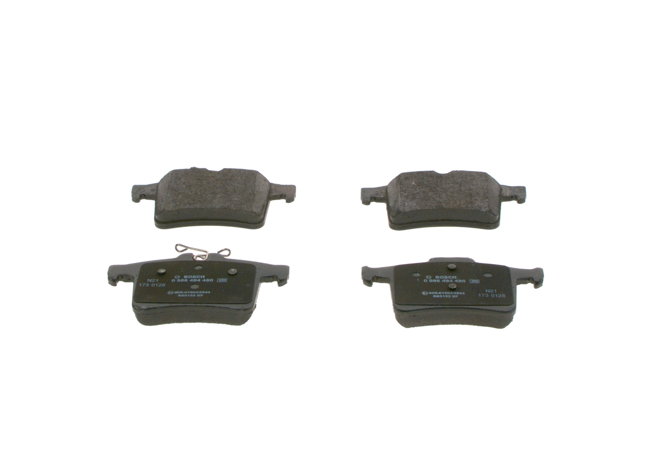 Комплект тормозных колодок дисковый тормоз BOSCH 0 986 494 480