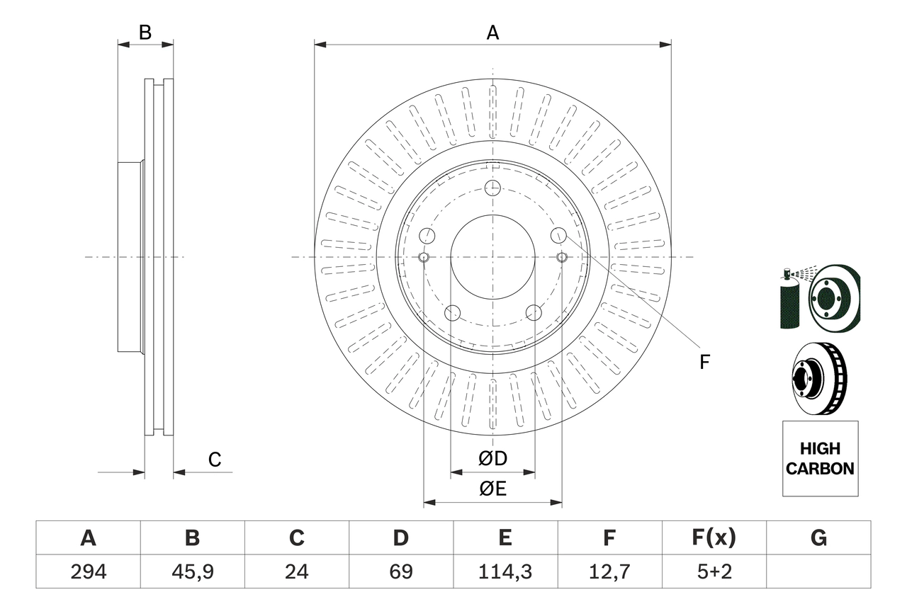 Тормозной диск BOSCH 0 986 479 E76