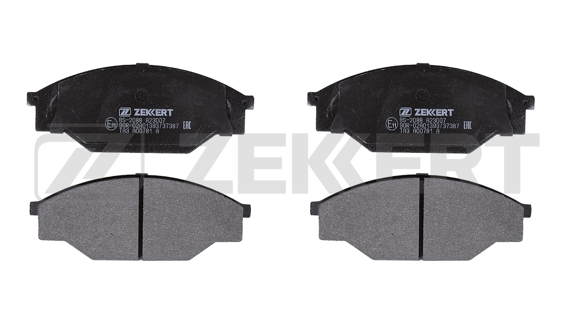 Комплект тормозных колодок дисковый тормоз ZEKKERT BS-2088