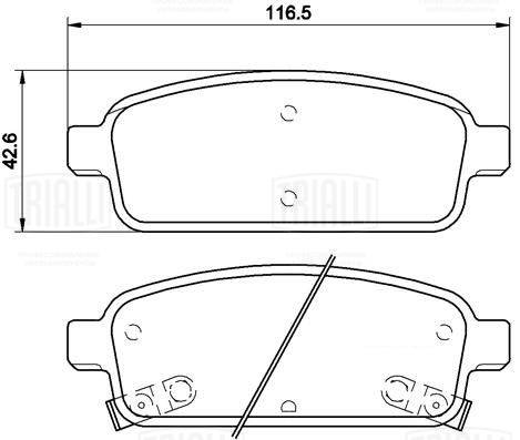 Комплект тормозных колодок дисковый тормоз TRIALLI PF 0572CR