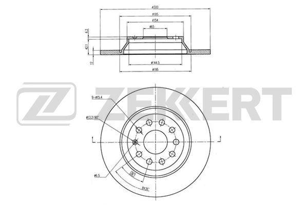 Тормозной диск ZEKKERT BS-6080B