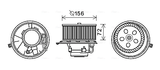 Вентилятор салона AVA QUALITY COOLING RT8581