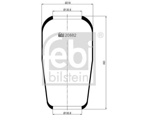 Кожух пневматической рессоры FEBI BILSTEIN 20882