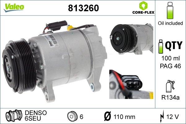 Компрессор кондиционер VALEO 813260