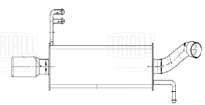 Глушитель выхлопных газов конечный TRIALLI EMM0503