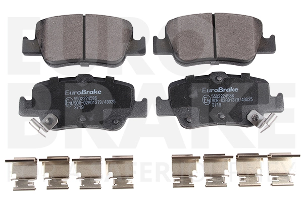 Комплект тормозных колодок дисковый тормоз EUROBRAKE 5502224586