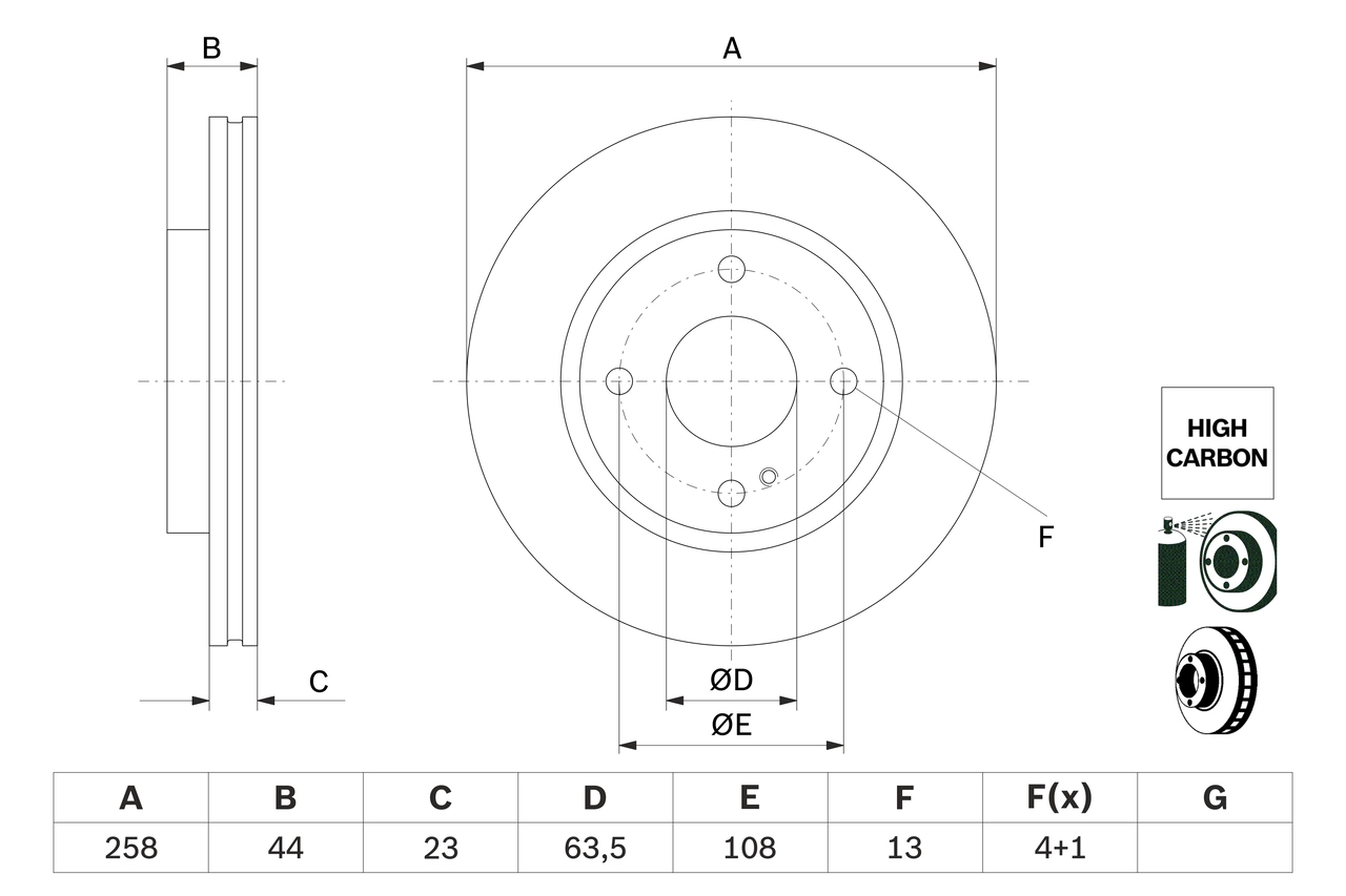 Тормозной диск BOSCH 0 986 479 E80