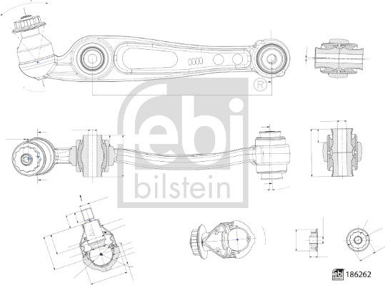Рычаг независимой подвески колеса подвеска колеса FEBI BILSTEIN 186262