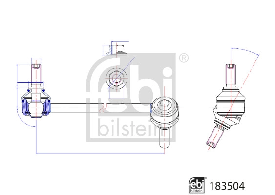 Тяга / стойка стабилизатор FEBI BILSTEIN 183504