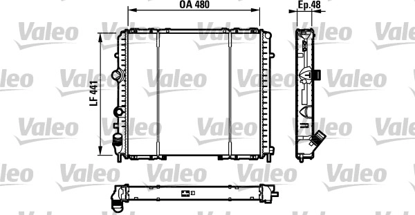 Радиатор охлаждение двигателя VALEO 732072