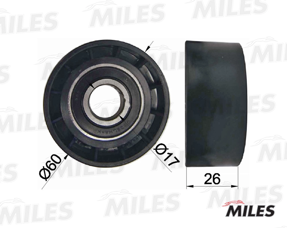 Паразитный / ведущий ролик поликлиновой ремень MILES AG03013