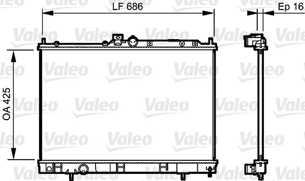 Радиатор охлаждение двигателя VALEO 735201