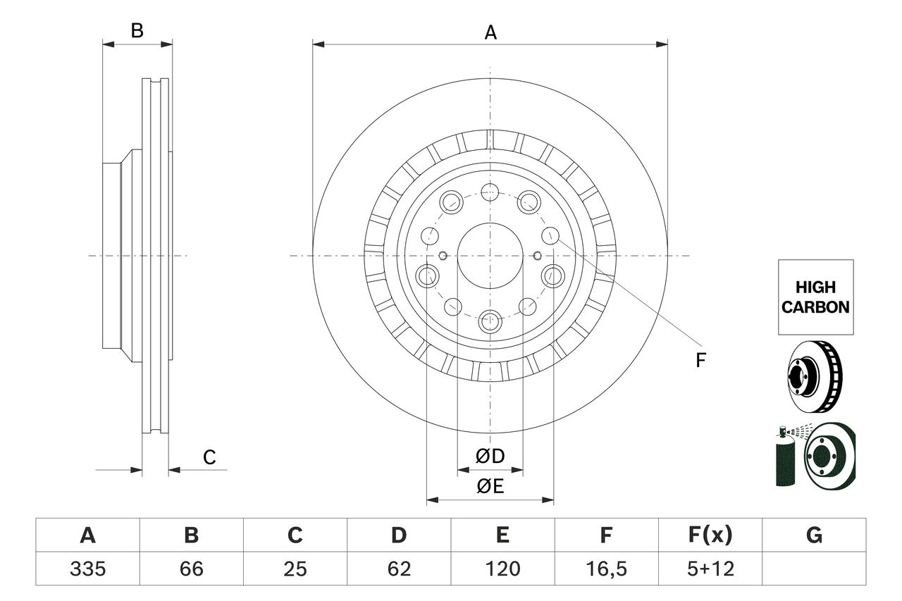 Тормозной диск BOSCH 0 986 479 H64