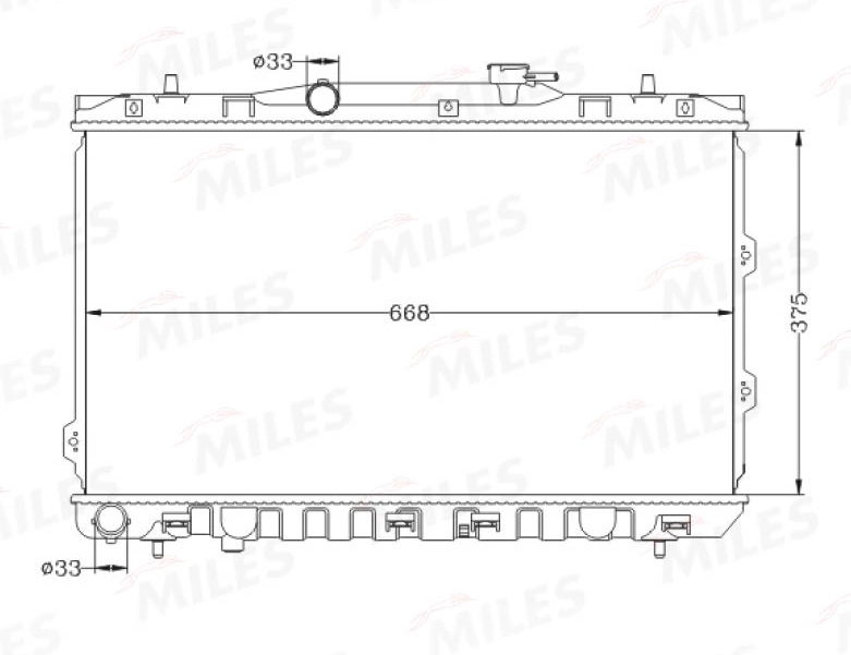 Радиатор охлаждение двигателя MILES ACRB517