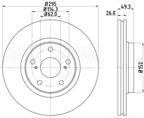 Тормозной диск TRIALLI DF 270106